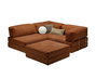 Atelier Del Sofa Kanyon - Sofá-cama de esquina Rojo azulejo